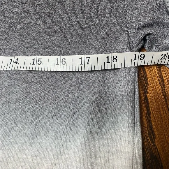 Bar III Womens Medium Heather Belle Gray Ombre Sweater - Picture 7 of 9